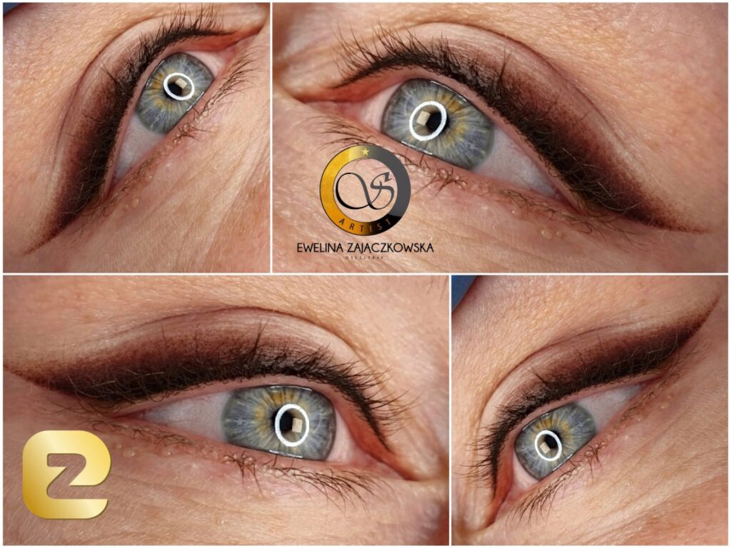 makijaż permanentny rzęs - kreska poza zewnętrzny kącik oka